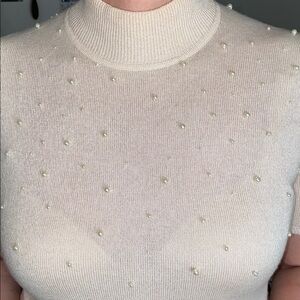 Cashmere top, sweater, blouse, size L-M